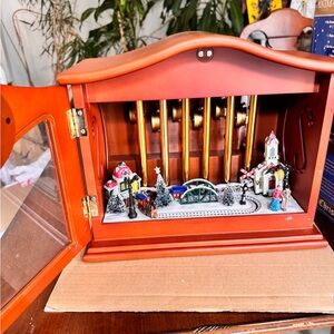Mr. Christmas animated musical chimes train village